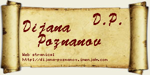 Dijana Poznanov vizit kartica